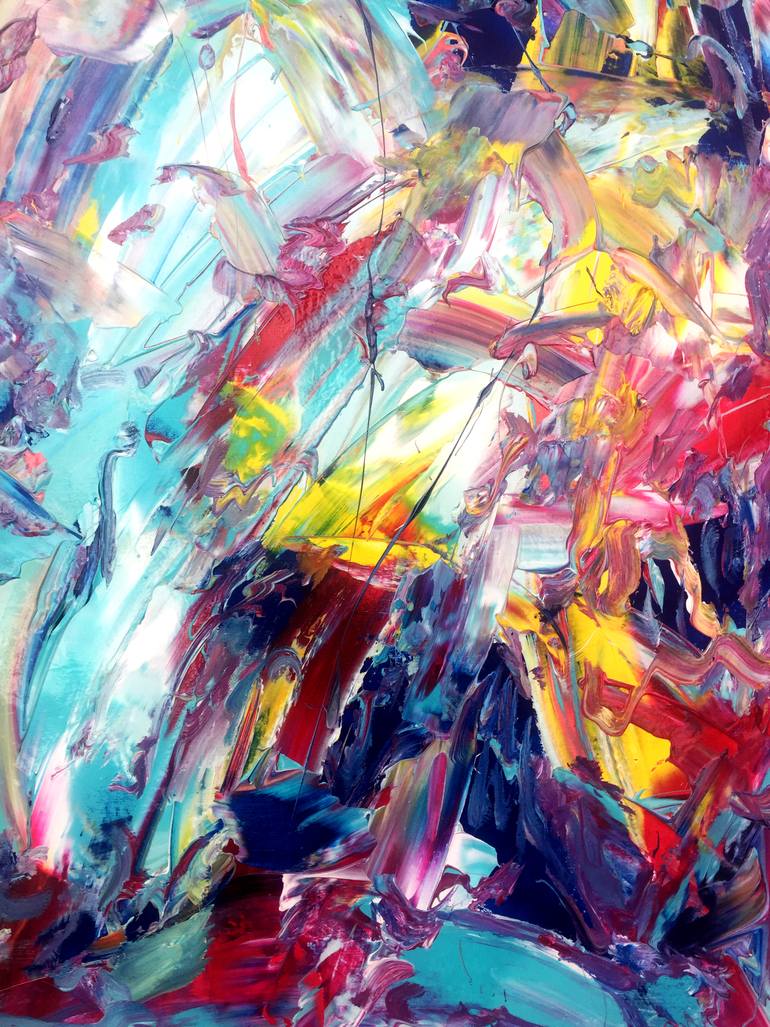 Original Abstract Expressionism Abstract Painting by Estelle Asmodelle