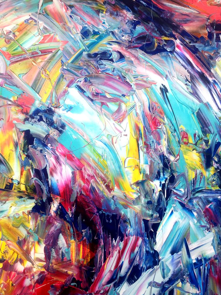 Original Abstract Expressionism Abstract Painting by Estelle Asmodelle