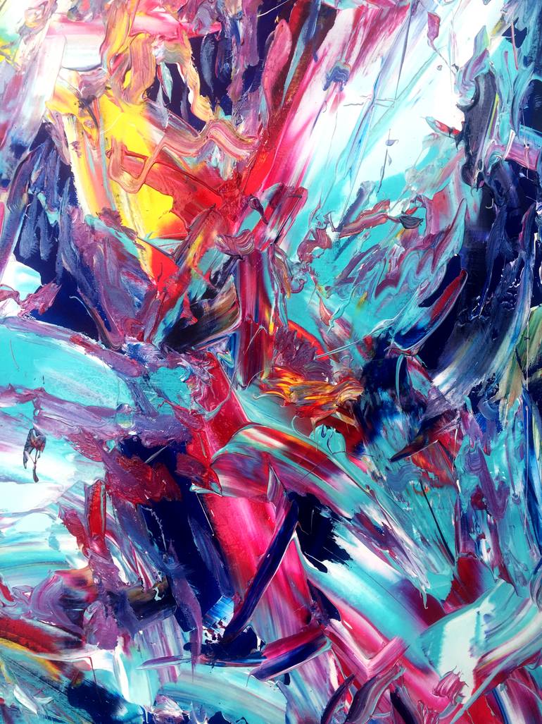 Original Abstract Expressionism Abstract Painting by Estelle Asmodelle