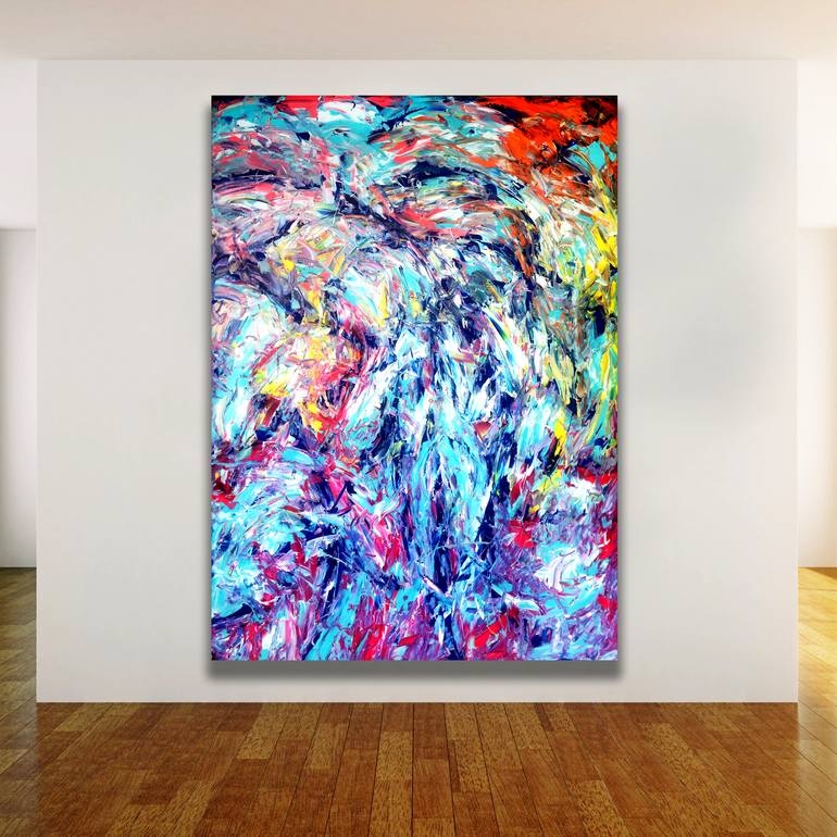 Original Abstract Expressionism Abstract Painting by Estelle Asmodelle