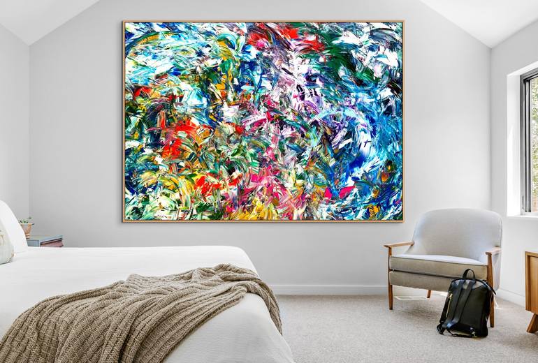 Original Abstract Expressionism Abstract Painting by Estelle Asmodelle