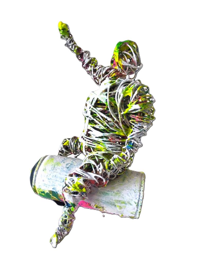 Original Street Art Graffiti Sculpture by David Sànchez Leòn