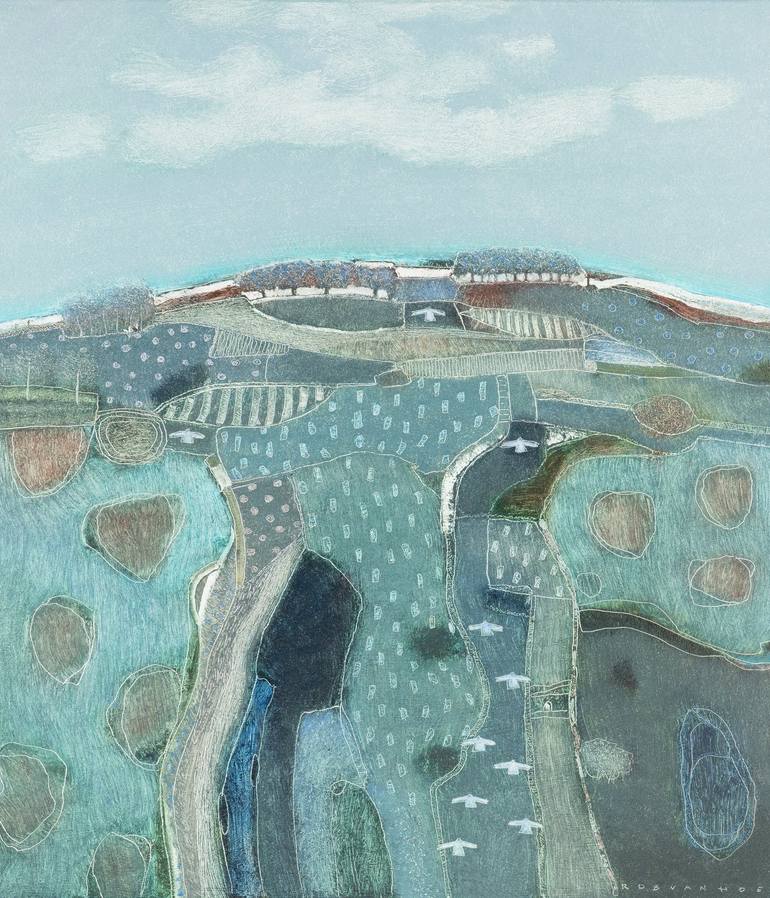 Print of Abstract Landscape Painting by Rob Van Hoek