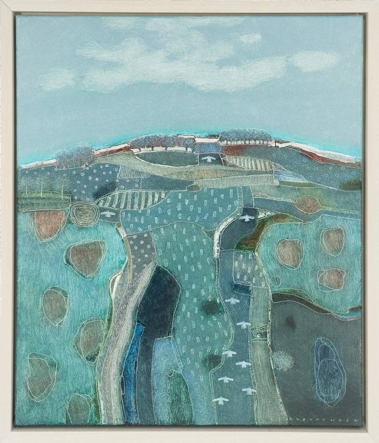 Original Abstract Landscape Painting by Rob Van Hoek