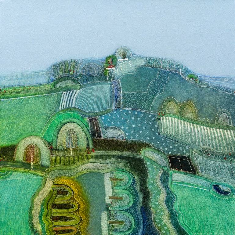 Original Abstract Landscape Painting by Rob Van Hoek