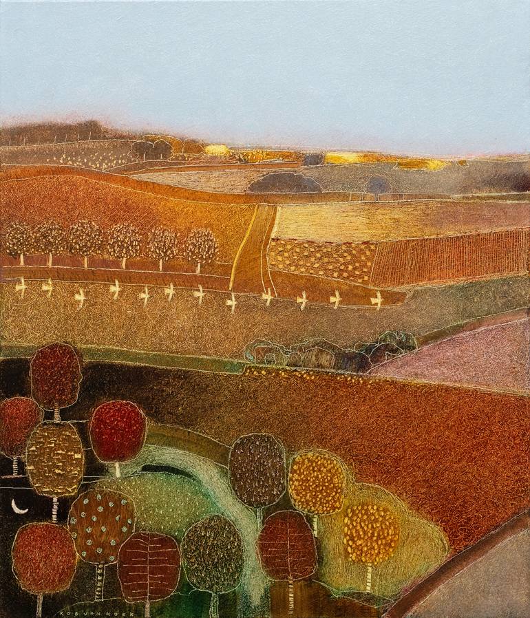 Original Abstract Landscape Painting by Rob Van Hoek