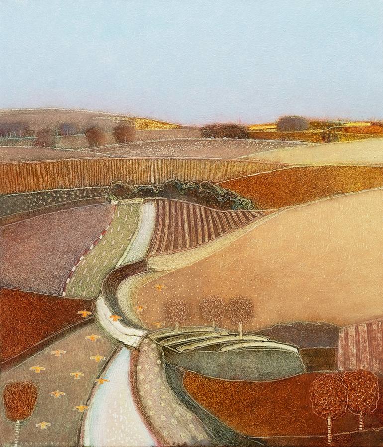 Original Abstract Landscape Painting by Rob Van Hoek