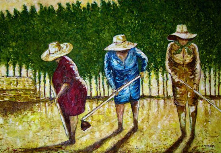 Print of Figurative Rural life Paintings by Arnaldo Mangolini