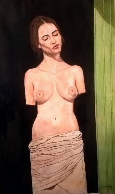 Original Figurative Nude Paintings by Arnaldo Mangolini