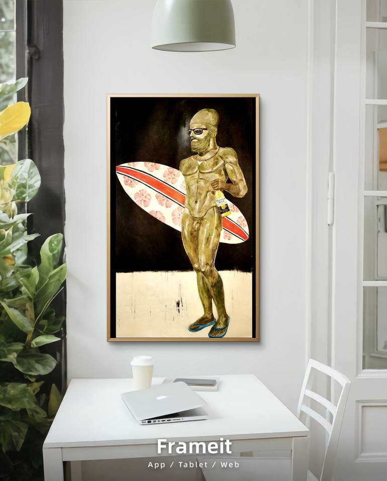 Original Pop Art Sports Painting by Arnaldo Mangolini