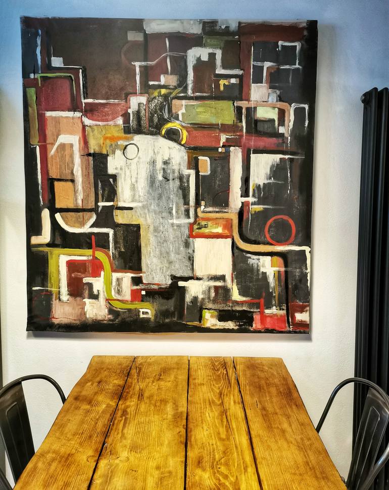 Original Abstract Painting by Arnaldo Mangolini