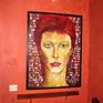 Medium: oil on tableYear Created: 2009
portrait of david bowie. in the background i inserted the text of space oddity by cropping letters from magazines