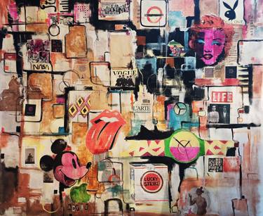 Original Pop Art Abstract Paintings by Arnaldo Mangolini