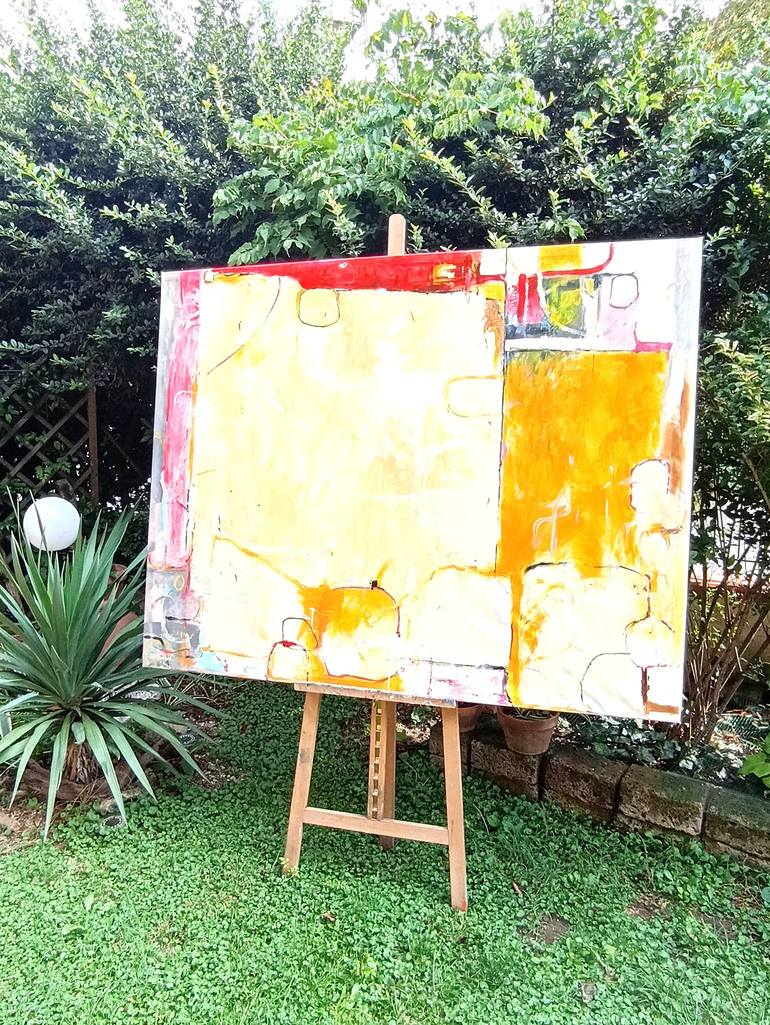 Original Abstract Food Painting by Arnaldo Mangolini