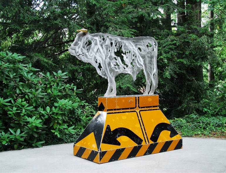 Original Cows Sculpture by Jim Collins