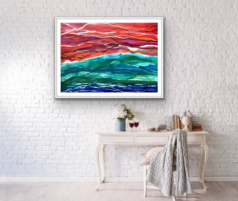 Original Impressionism Abstract Painting by Courtenay Kusitor