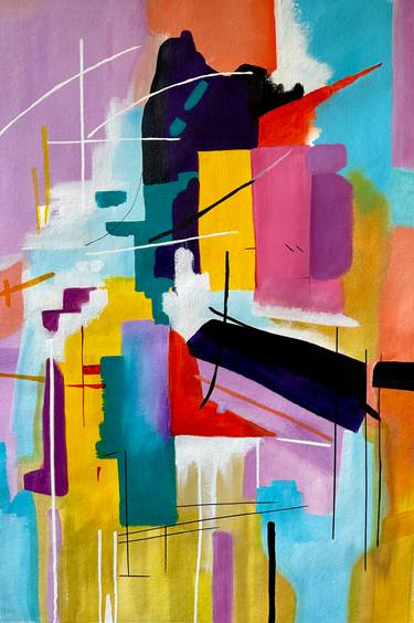 Original Abstract Expressionism Abstract Paintings by Courtenay Kusitor