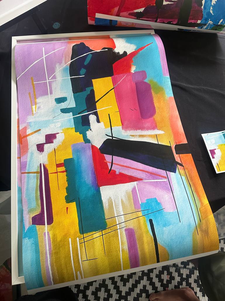 Original Abstract Expressionism Abstract Printmaking by Courtenay Kusitor