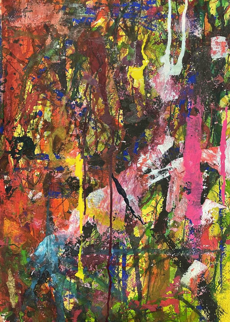 Original Abstract Expressionism Abstract Painting by Courtenay Kusitor