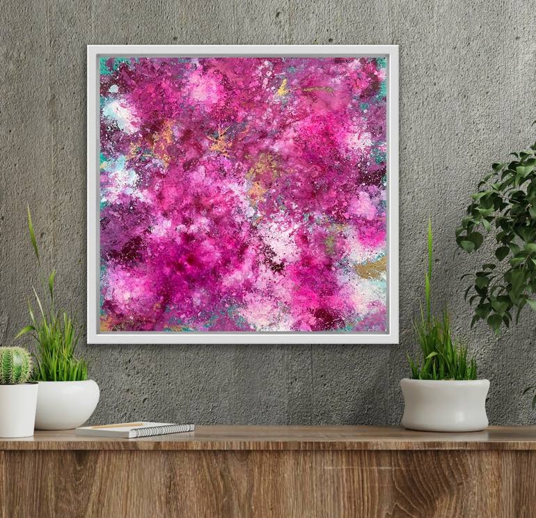 Original Abstract Expressionism Floral Painting by Courtenay Kusitor