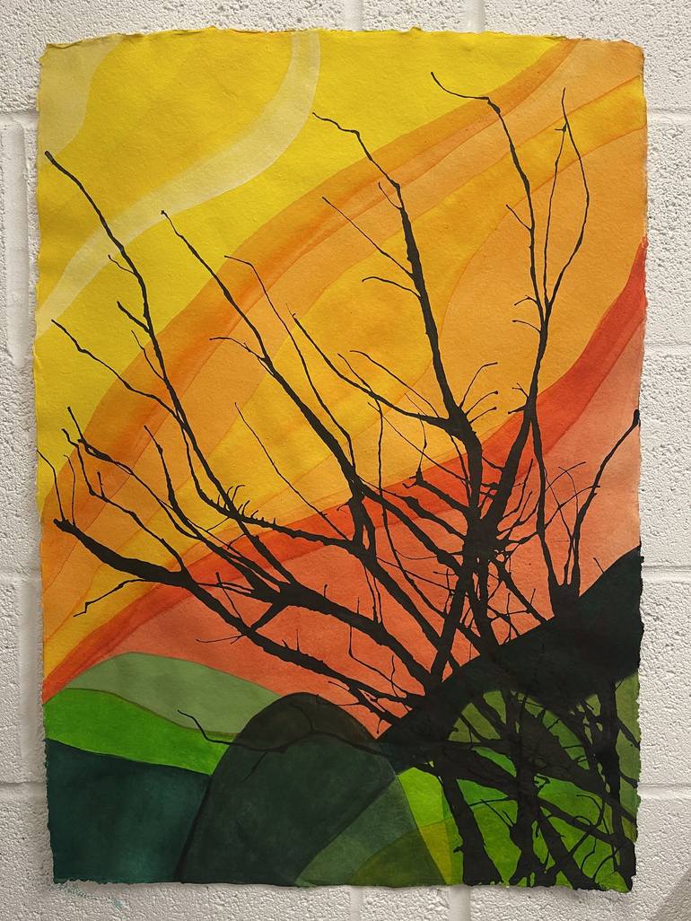 Original Abstract Tree Painting by Courtenay Kusitor