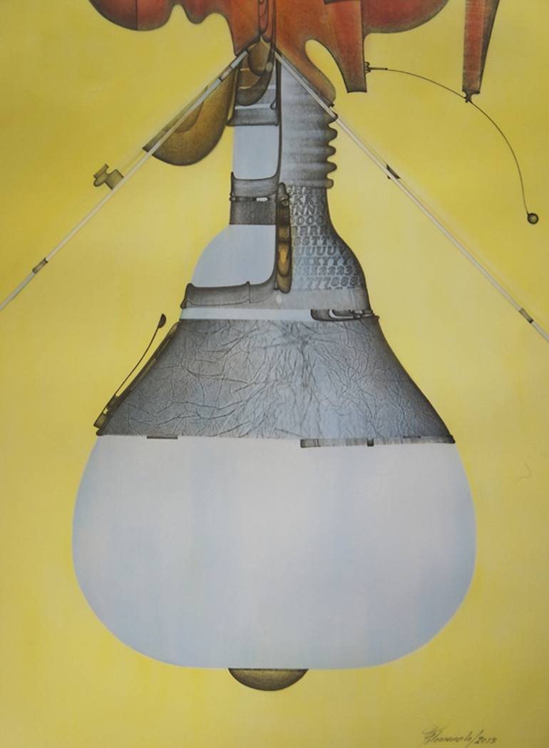 Original Surrealism Science/Technology Drawings by Filomeno Hernández