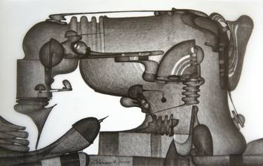Original Surrealism Science/Technology Drawings by Filomeno Hernández