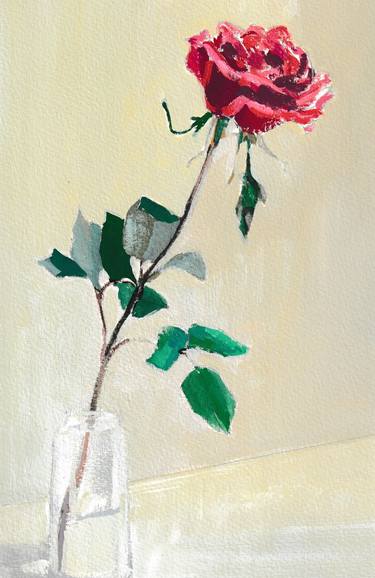 Original Figurative Floral Paintings by Sharon Perris