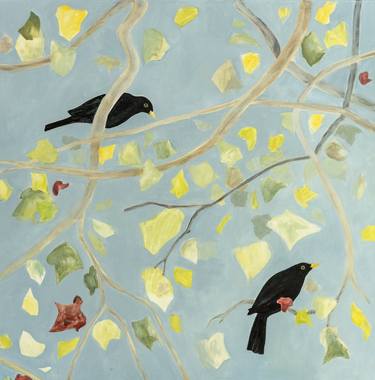 Blackbirds in the Tulip Tree thumb