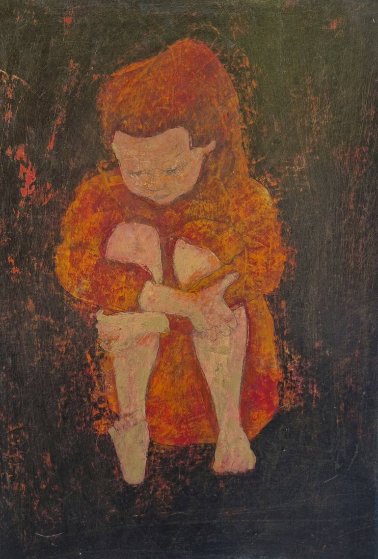 Original Expressionism Children Painting by Chamy Shin