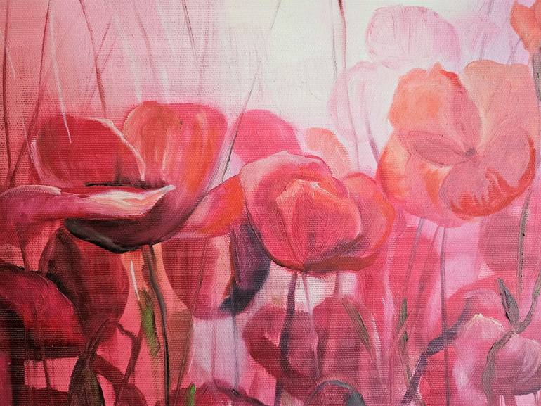 Original Impressionism Floral Painting by Olga Rece
