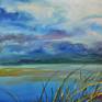 Lake and Sky Oil Painting Original