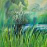 River Landscape Oil Art Impressionism
