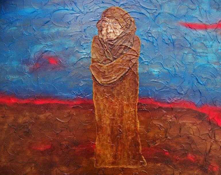 Original Figurative Abstract Painting by Jo and Jan Moore Romancing The Stone