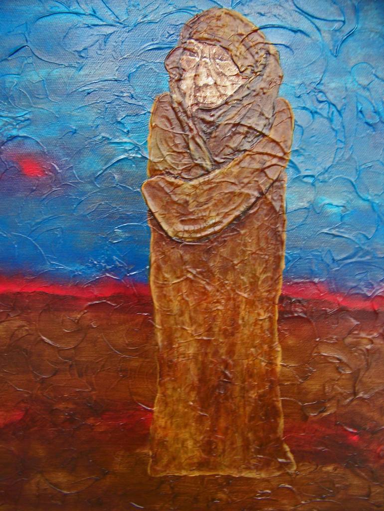 Original Figurative Abstract Painting by Jo and Jan Moore Romancing The Stone