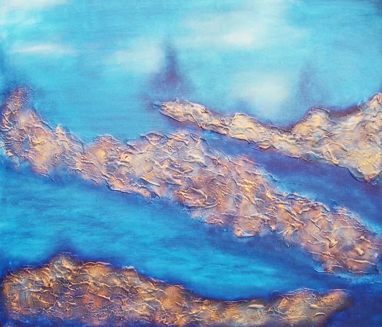 Original Figurative Abstract Painting by Jo And Jan Moore Romancing The Stone