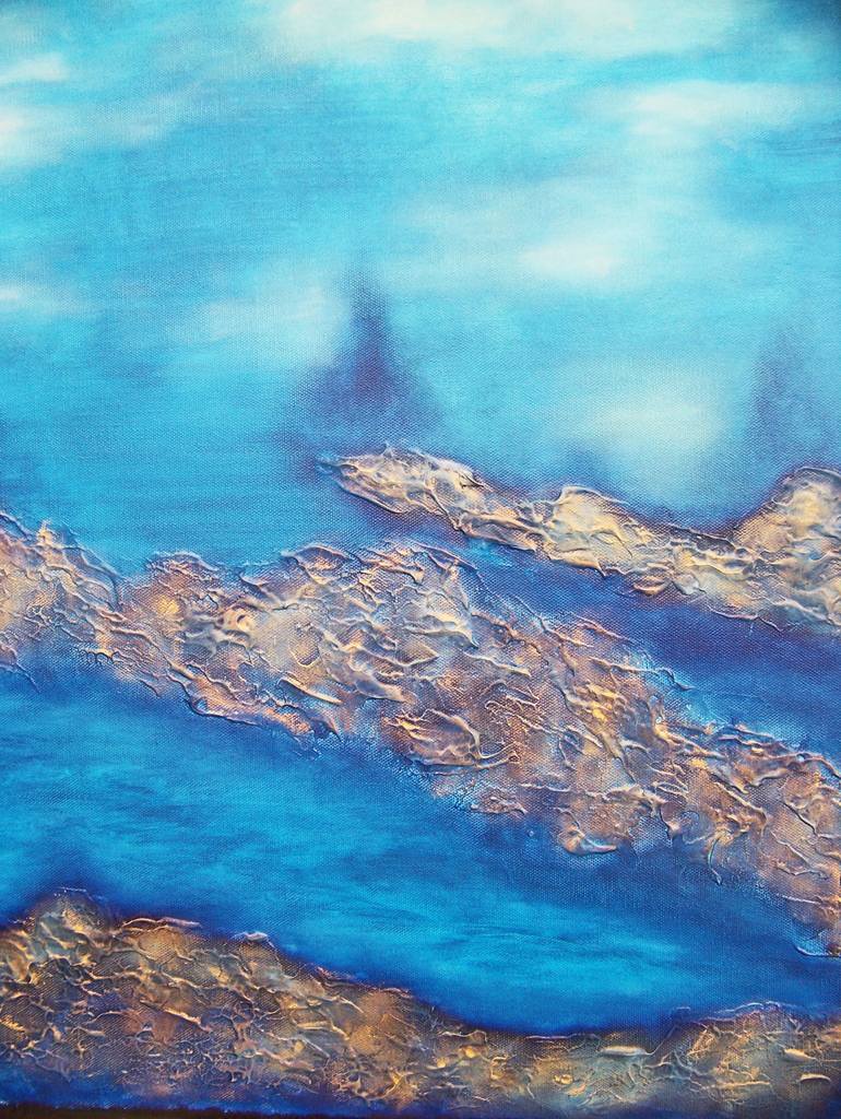 Original Figurative Abstract Painting by Jo And Jan Moore Romancing The Stone