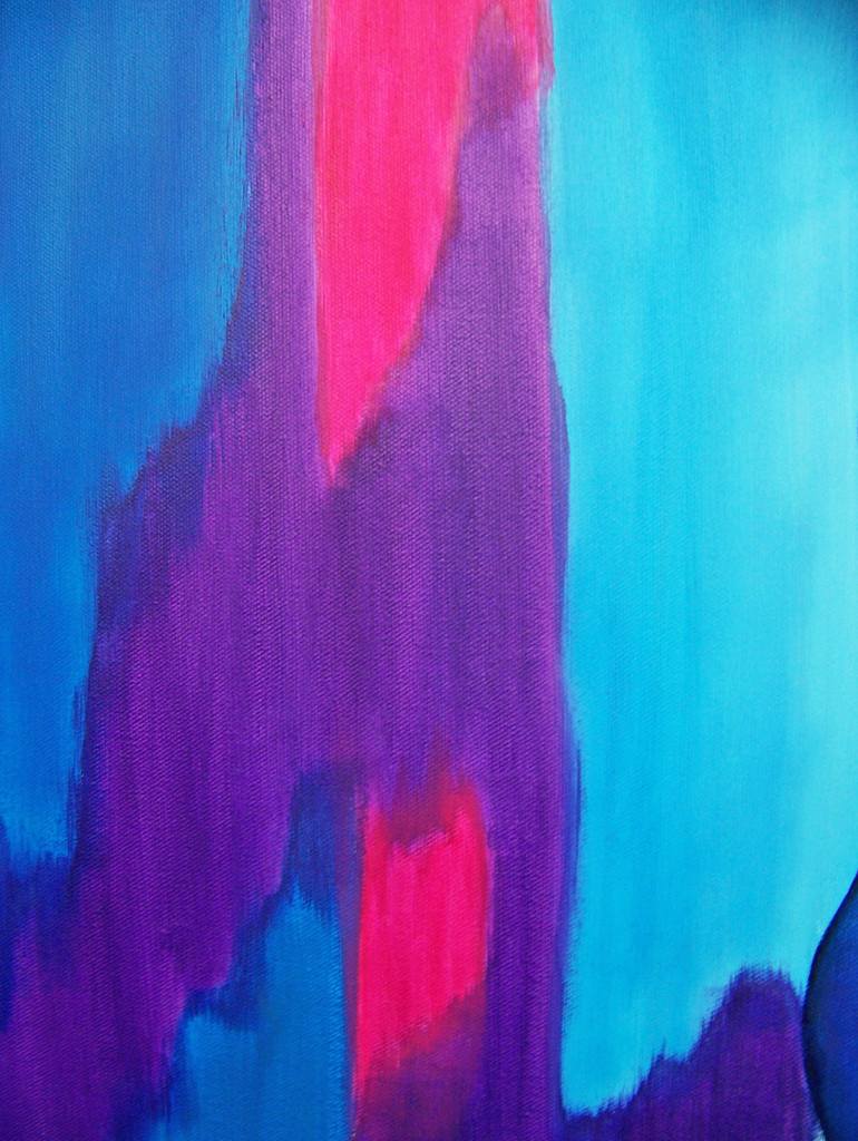 Original Abstract People Painting by Jo and Jan Moore Romancing The Stone