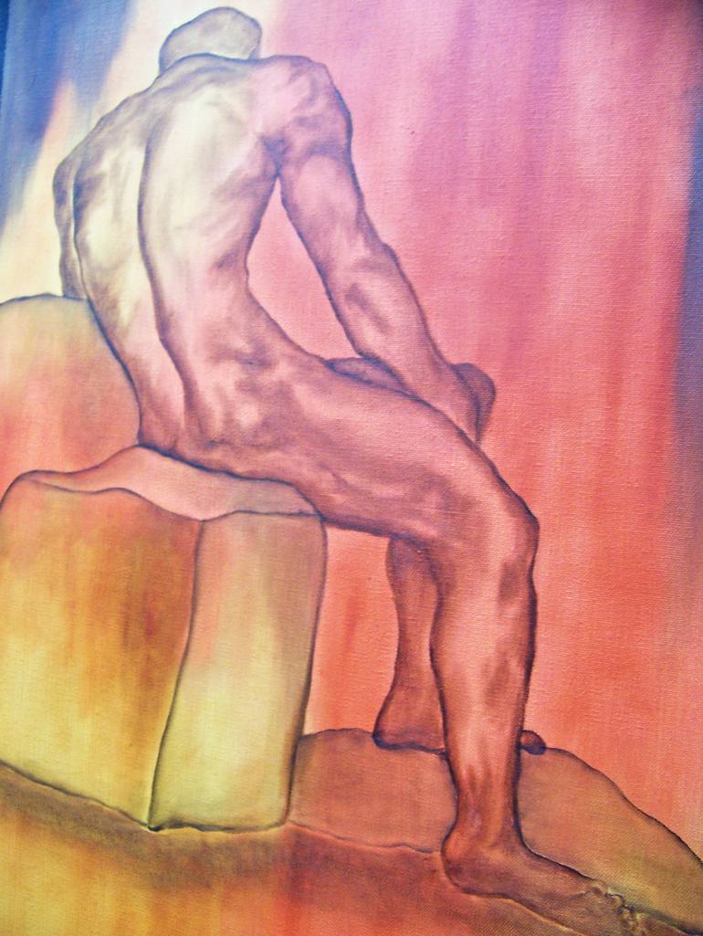 Original Figurative Abstract Painting by Jo And Jan Moore Romancing The Stone