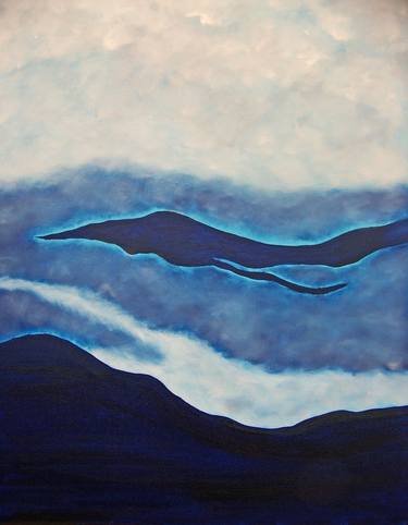 Print of Abstract Landscape Paintings by Jo and Jan Moore Romancing The Stone