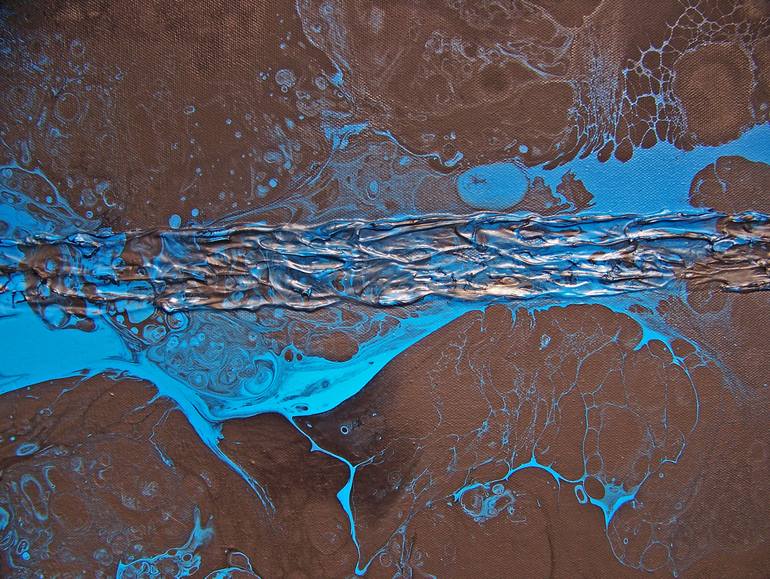 Original Abstract Landscape Painting by Jo And Jan Moore Romancing The Stone