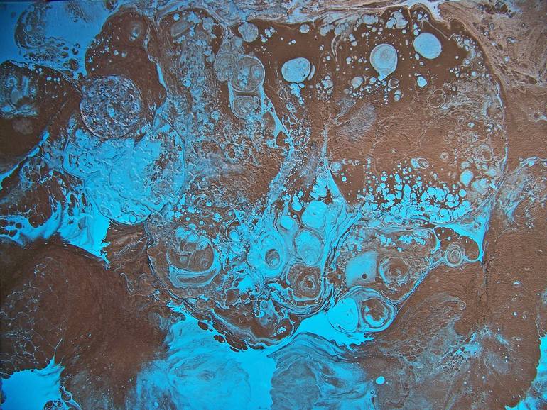 Original Abstract Landscape Painting by Jo And Jan Moore Romancing The Stone