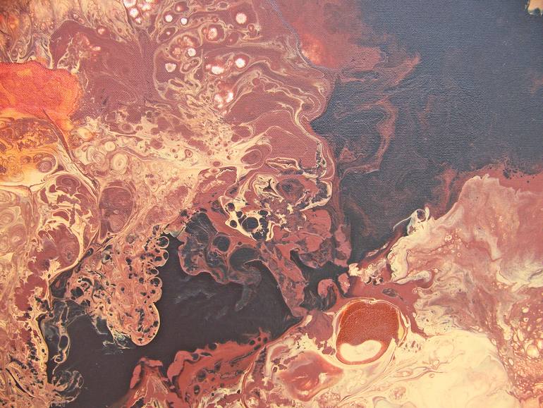 Original Abstract Landscape Painting by Jo And Jan Moore Romancing The Stone