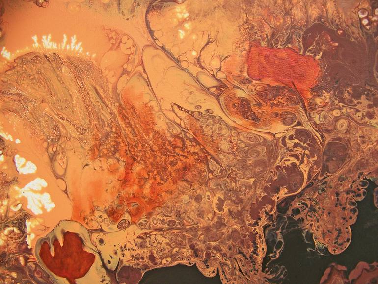Original Abstract Landscape Painting by Jo And Jan Moore Romancing The Stone