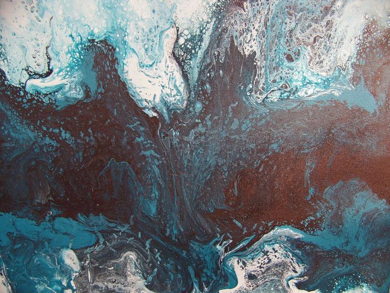 Original Abstract Landscape Painting by Jo And Jan Moore Romancing The Stone