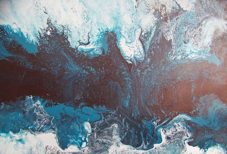 Original Abstract Landscape Painting by Jo And Jan Moore Romancing The Stone