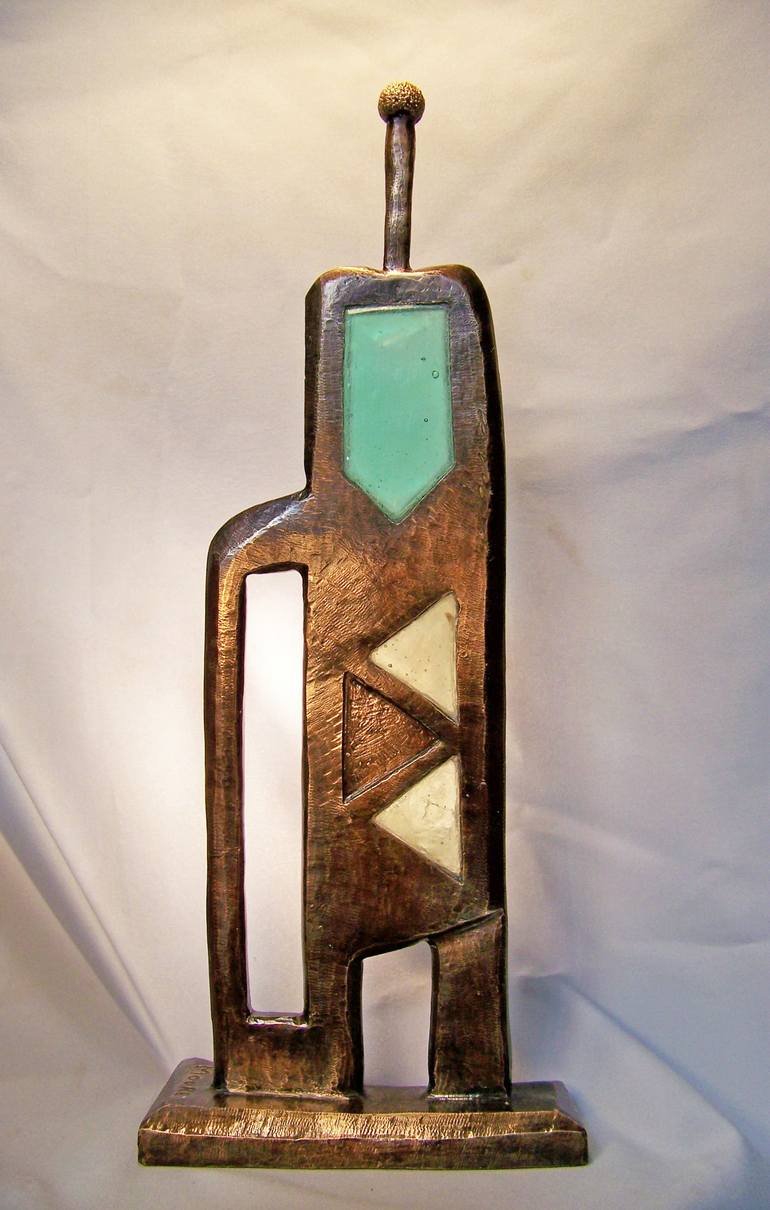 Original Abstract Expressionism Abstract Sculpture by Jo And Jan Moore Romancing The Stone