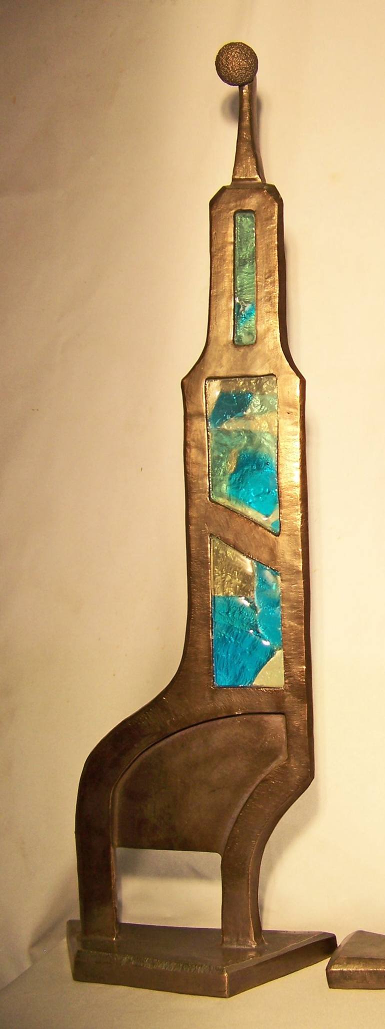 Original Abstract Expressionism Abstract Sculpture by Jo And Jan Moore Romancing The Stone