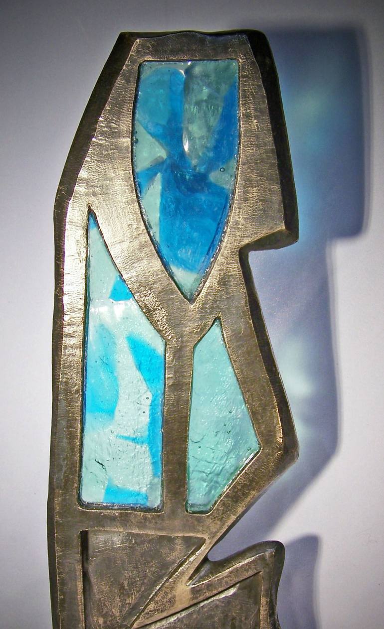 Original Abstract Expressionism Abstract Sculpture by Jo And Jan Moore Romancing The Stone