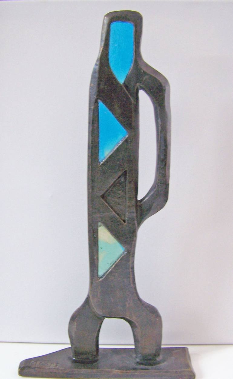 Original Abstract Expressionism Abstract Sculpture by Jo And Jan Moore Romancing The Stone